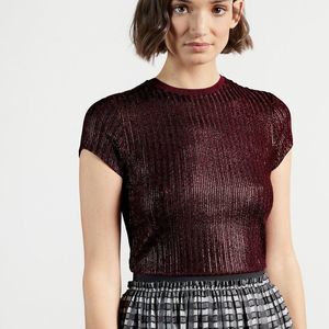TED BAKER Metallic fitted T-shirt